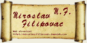 Miroslav Filipovac vizit kartica